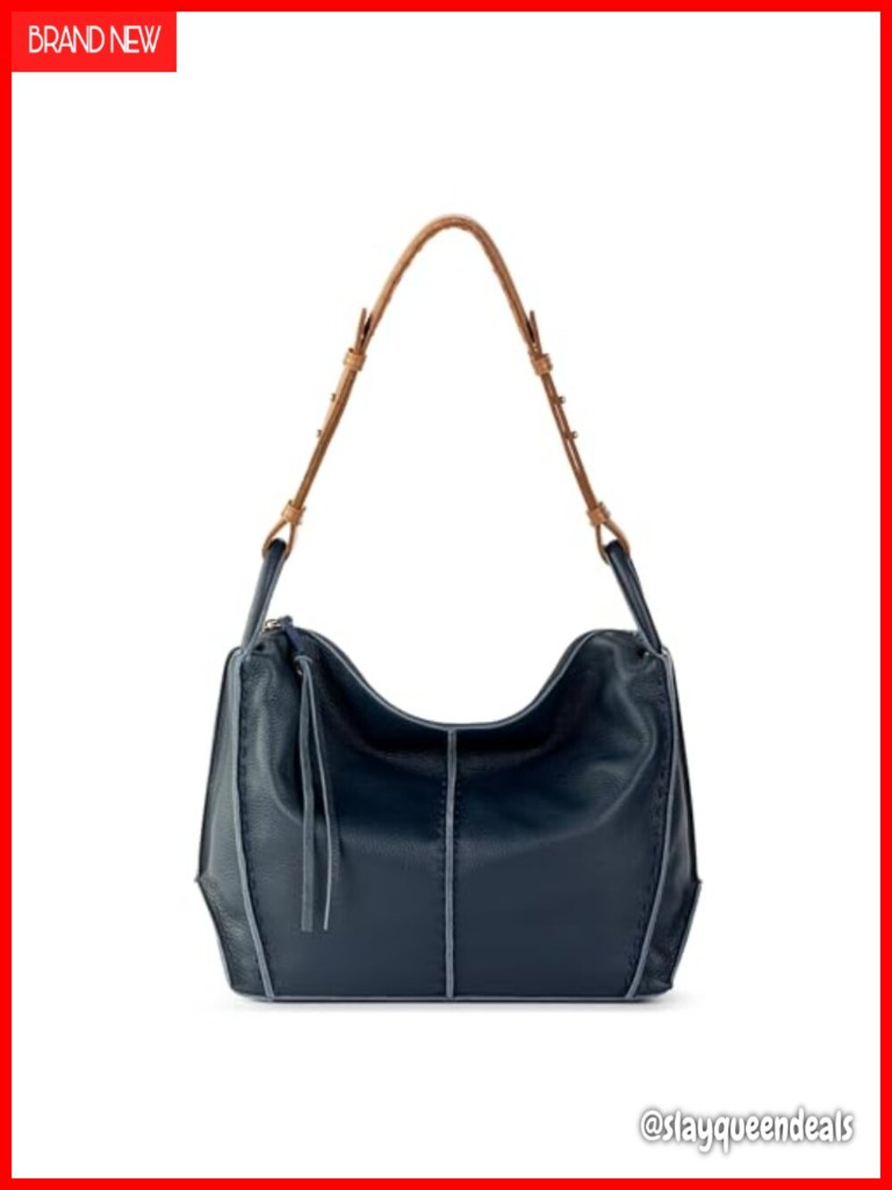 Leather Hobo Purse with Zipper Pocket